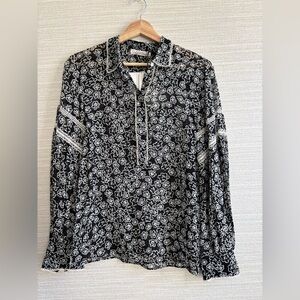 Dorothee Schumacher NWT Floral Transparencies Long Sleeve Top Size 0 (XXS)
